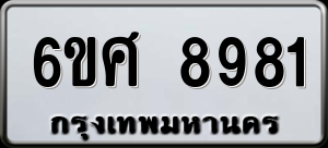 ทะเบียนรถ 6ขศ 8981 ผลรวม 41