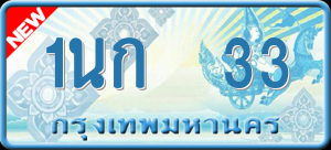 ทะเบียนรถ 1นก 33 ผลรวม 0